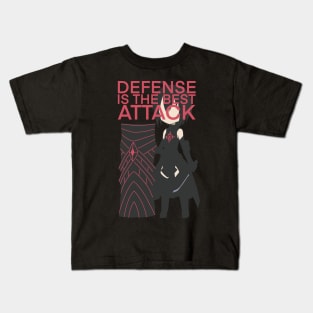 BOFURI ANIME CHARACTERS MAPLE QUOTES DEFENSE IS THE BEST ATTACK Kids T-Shirt